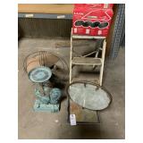 Vintage Fan, Step Stool, Water Fountain,