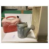 Vintage Watering Can, Gasoline Can, Fan