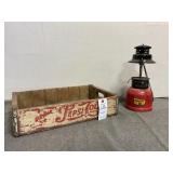 Vintage Wooded Pepsi-Cola Box & KampLite Lantern