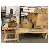 Large Lot of Wooden Stands & Grinder Parts