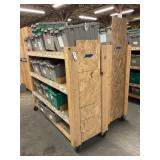 (2) Sorting Shelves On Casters w/ Totes