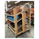 (2) Sorting Shelves On Casters w/ Totes