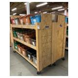 (2) Sorting Shelves on Caster W/ Totes