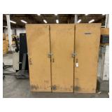 LARGE Locking Wooden Storage Cabinet