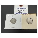 1914 S & 1914 D Barber Dimes