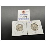 2 1954-D Washington Quarters