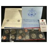 1996 US Mint Uncirculated Set, Extra "W" Dime