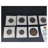 7 Assorted Rare Antique Foreign Coins 1854-1899