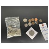 Assorted Coins; A Bag of, 1950s-60s Nickels,