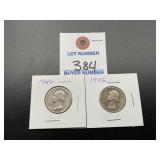 2 1946 Washington Quarters