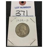 1939- D Washington Quarter