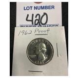 1962 Washington Proof Quarter