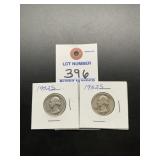 2 1952-S Washington Quarters