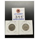 2 1952 Washington Quarters