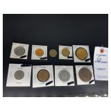 9 Assorted Tokens & Commemorative Coins