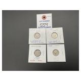 4 1945 Mercury Dimes