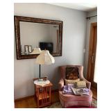 Large Wall Mirror, Table/Lamp Combo, Chair w/