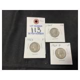 1945-1964 Washington Quarters Set Of 3