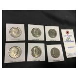 (6) Circulated Kennedy Half Dollars 1971-D,