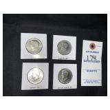 (4) Kennedy Half Dollars (3) 1971-D,