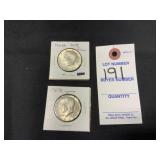 (2) Circulated Kennedy Half Dollars 1969-D