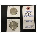 (2) 1969 Kennedy Half Dollars