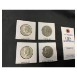 (4) Circulated Kennedy Half Dollars 1971-D,