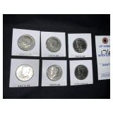 (6) Circulated Kennedy Half Dollars (4)1971-D,