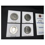 (4) Circulated Kennedy Half Dollars 1971-D,