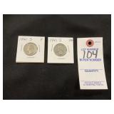 2- 1941-S Washington Quarters, Set of 2