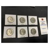 (6) Circulated Kennedy Half Dollars 1971-D, 1