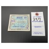 WWII Japanese Allied Military 50 Sen Bank Note