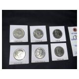 (6) Circulated Kennedy Half Dollars 1971-D,