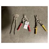 2 Tin Snips & Fencing Pliers