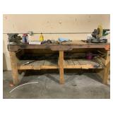 Tool Bench with Dewalt Miter Saw and Air Tools