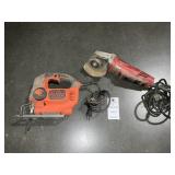 Milwaukee Grinder & Black + Decker Jigsaw