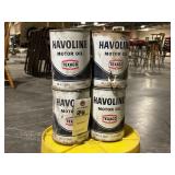 4 Vintage Havoline Oil Cans