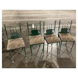 4 Metal Coffee House Chairs