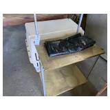Metal and Wooden Shelf, Tarp