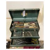 Metal Tool Box with Tools