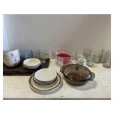 Casserole Dish, Crystal Bowl, Assorted Dishes