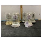 Two Precious Moments Glass Covered Dome Clocks
