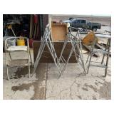 Metal Saw Horses, Ladders and Table