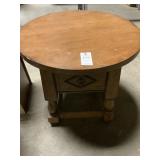 VTG Round Rustic Cocktail Table