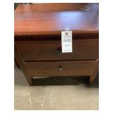 Wooden Side Table w/ 2 Drawers