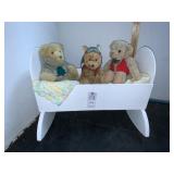 Vintage Wooden Baby Rocking Crib
