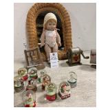 VTG Disney Date Snow Globes & Rosie Doll