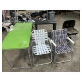 Grill, Camping Chairs and Tables