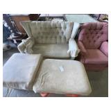 Loveseat Rocker and Chair