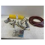 Air Hose & Various Air Hose Attachments